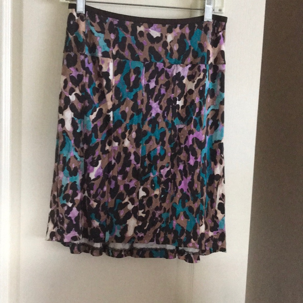 Diane von furstenberg silk animal print skirt